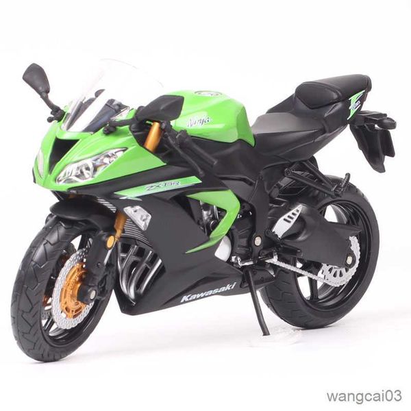 Diecast Model Cars 1/12 Kawasaki Ninja Cross-Country Motor Model Simulation Metal Street Motorcle Model Collection Kids Gift R230807