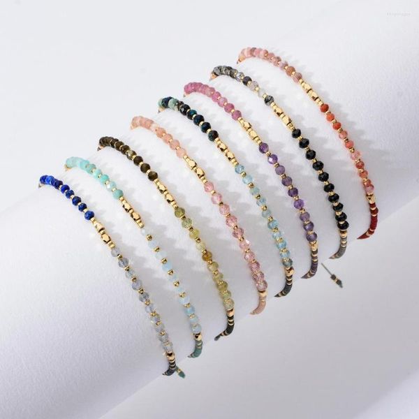 Strang Fashion Boho Gravierte Bunte Perlen Kette Handgewebtes Armband Zubehör Geschenk Für Frauen Großhandel