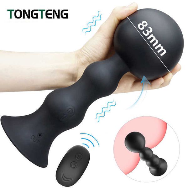 Massageador anal inflável inflável vibrador poderoso para homens plug plug sem fio controle remoto adulto 18