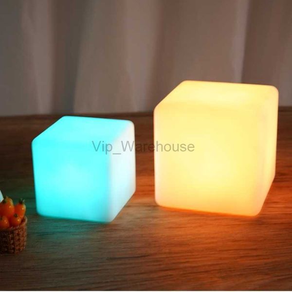 Lampada da tavolo luminosa a LED Cube Bar carica alimentata a distanza 16 colori KTV Party luce incandescente per giardino Hotel Decor Night Light HKD230808