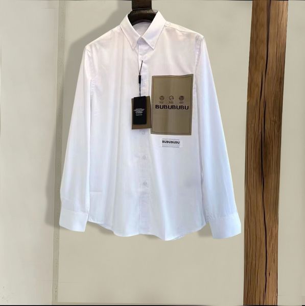 Camicia elegante da uomo firmata Camicie da lavoro formali da uomo Camicia a maniche lunghe casual alla moda