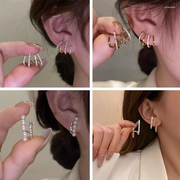 Серьги -грибы Austyn Fashion Shiny Claw Циркон имитация Жемчужина для женщин в корейском стиле ушной ювелирные украшения геометрический план