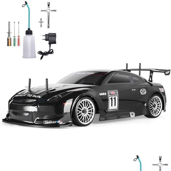 Carro elétrico/RC Hsp Rc 4Wd 110 On Road Racing Duas velocidades Drift Vehicle Toys 4X4 Nitro Gas Power High Hobby Remote Control 210915 Drop Dhd5J