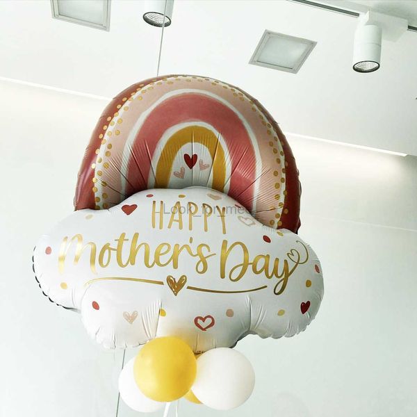 Teşekkürler Anne Tema Anneler Günü Folyo Balonlar Decors Hediye Çiçek Önlükleri Bahçe Kupa Kupası Topları Aile Partisi Malzemeleri Hava Globos HKD230808
