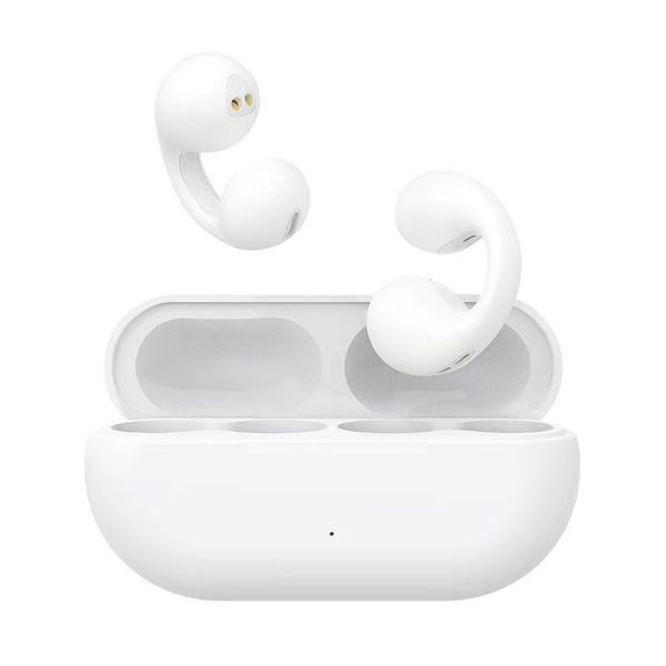 Fones de ouvido Bluetooth sem fio de condução óssea, redução inteligente de ruído, mini fones de ouvido ultrafinos para dormir, clipe para osso da orelha, confortável de usar