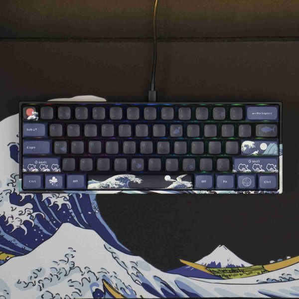 XVX 61 Tasten Mini kabellose mechanische Tastatur Hot-Swap Ergonomische Gaming-Tastatur mit Hintergrundbeleuchtung 2,4 G wiederaufladbar 60 % Layout für PC HKD230808