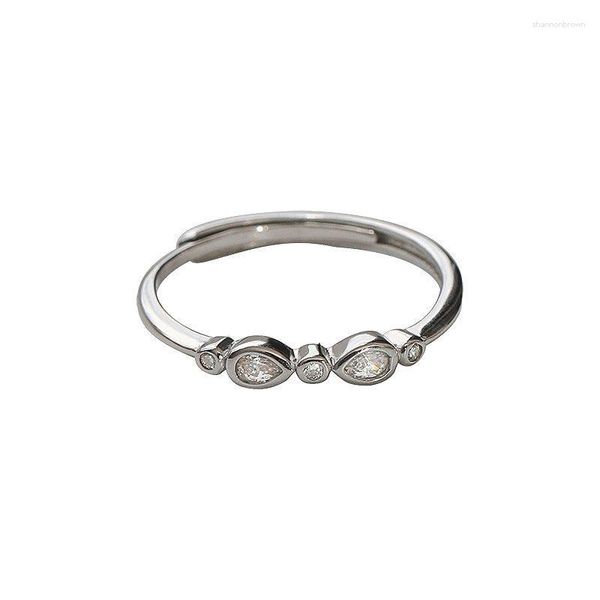 Küme halkaları sterling gümüş yay yüzüğü kadın ins soğuk rüzgar kıdemli niş tasarım algılama öğrencileri basit açılış ayarlanabilir