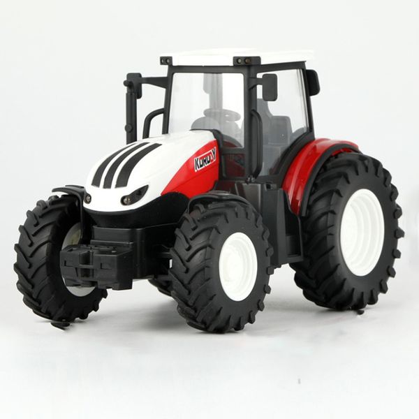 ElectricRC CAR 24 ГГц RC Tractor Tractor с светодиодными фарами на ферме набор 1 24 Грузовик с дистанционным управлением Mock Kide Boy Gift 230808
