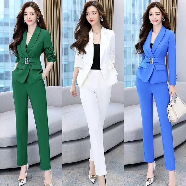 Damen Trainingsanzüge Anzug Frauen Frühling 2023 Temperament Korean Fashion Professional High-End Royal Elder Sister Light Cooked Zweiteilige Hosen