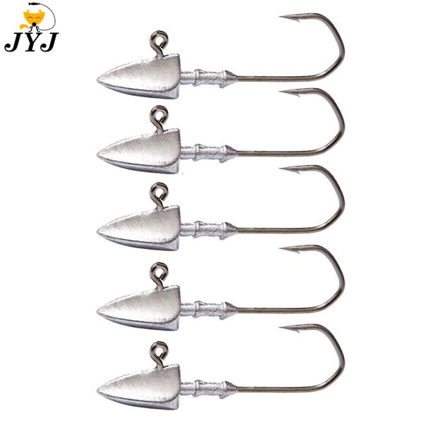 Ami da pesca Ami a testa triangolare 3.5g 5g 7g 10g 14g 20g Tipo di nave amo da pesca verme morbido jig Lure Hook Jig Head Fishing Tackle Hooks 230807