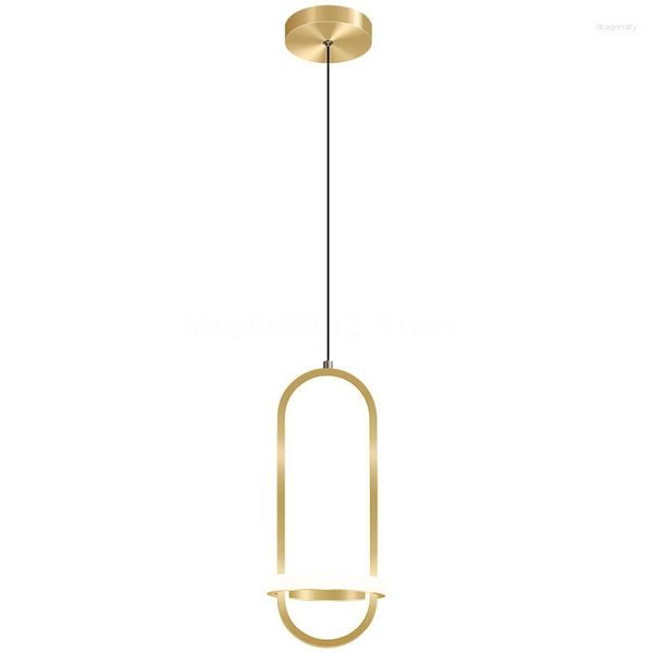 Pendelleuchten Postmodernismus Led-Leuchten Wohnzimmer Dekoration Schlafzimmer Nachttischlampe Minimalistische Wohnkultur Goldene Kronleuchter Leuchten