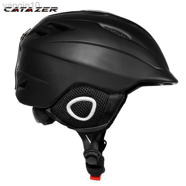 Caschi da sci Catazer Keep Warm Skate Casco da sci Casco da snowboard per adulti Casco da occhiali da sci Sicurezza sportiva Casco da neve da sci modellato integralmente HKD230808