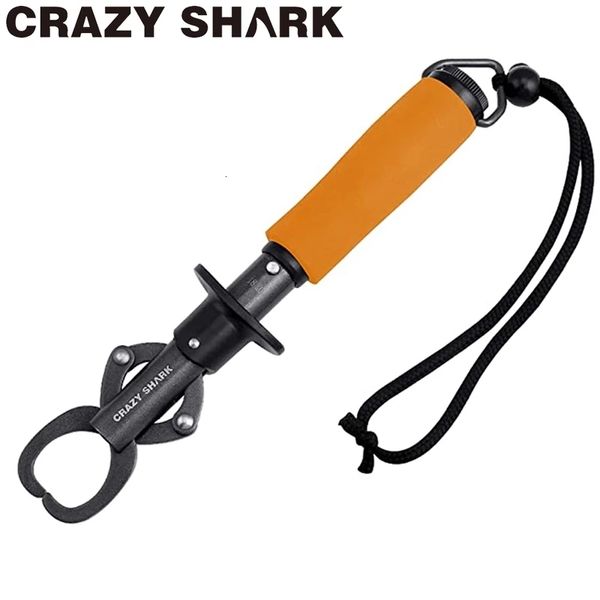 Fish Finder CRAZY SHARK Aço inoxidável Lip Grabber Gripper Grip Tool Holder Tackle com 40lbs 18KG Scale 230807