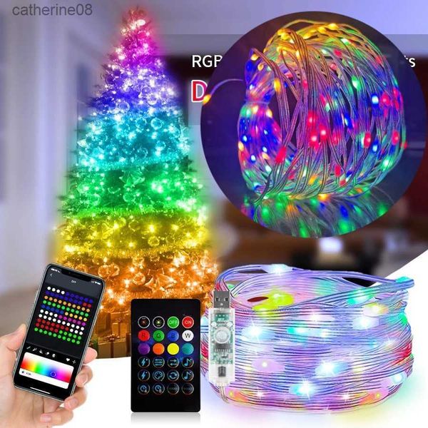 20M Led Streifen Licht RGB Infrarot Bluetoot Ontroller Weihnachten Dekor Für Home Weihnachten Baum Lichter Weihnachten Ornament Geschenk Neue jahr L230621