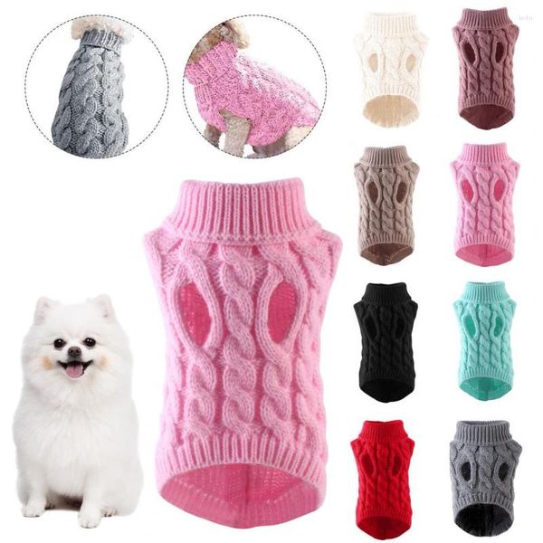 Vestuário para cachorros, animais de estimação, roupas de inverno, roupas casuais, suéter, não encolhe, não pegajoso, cabelo, cachorro, tricô