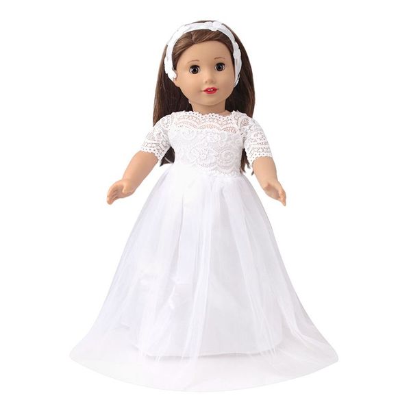 Vestiti per bambole da 18 pollici 43 cm Abito da sposa di moda Giocattoli per bambini Spedizione veloce Accessori per bambole in miniatura per regalo di gioco per ragazze americane