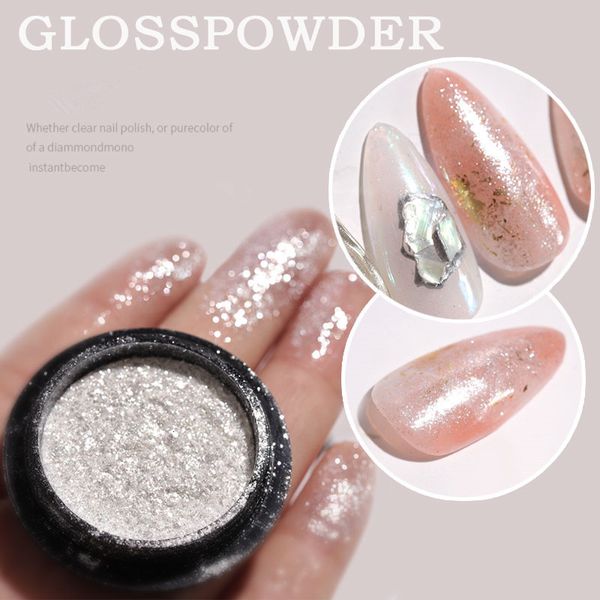 Glitter per unghie 1 scatola Fairy Manicure High Gloss Powder Chrome Pigmento per unghie per smalto gel Accessori Dust 230808