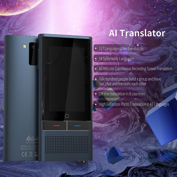 Словары переводчики Boeleo Z6 AI Voice Translator 117 Языки 31 IPS сенсорный экран 4G SIM -карта 8G Запись память