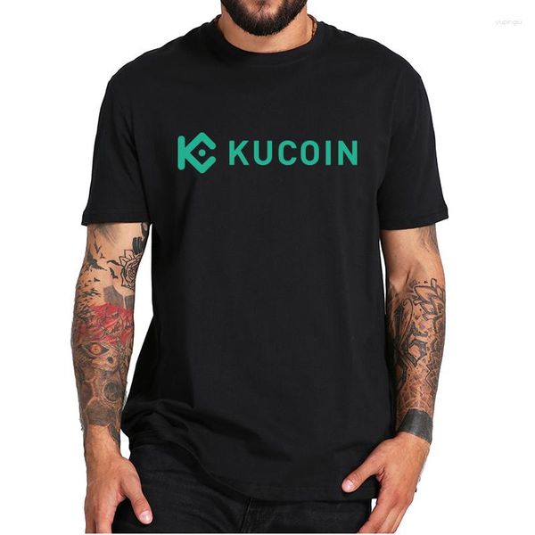 Magliette da uomo Kucoin Token T-Shirt Classic Crypto Trade BTC ETH LTC USDT KCS Camicia in cotone per commercianti d'affari Tee Tops