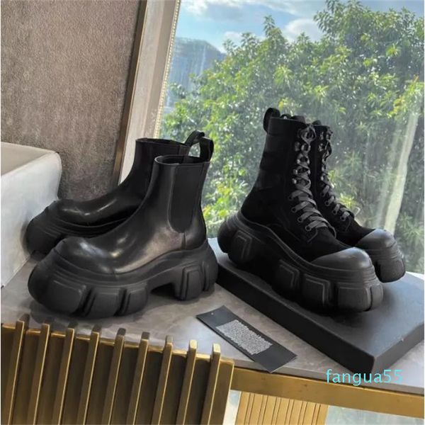 2023-botas de luxo estilos de outono e inverno botas de couro designer de moda feminina camurça mesa de água ao ar livre de alta qualidade salto alto curto