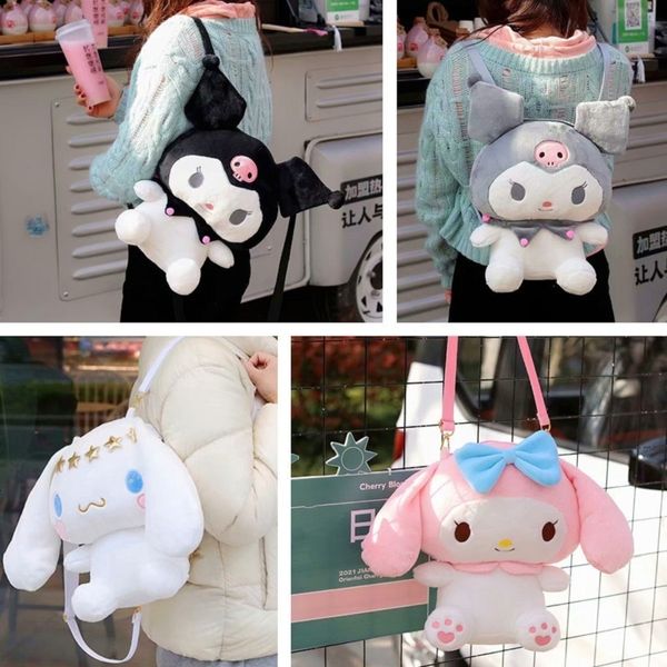 Zaini Kawaii Zaino in stile giapponese Peluche Melodying Back Bag Borsa da scuola per ragazza Cartone animato Kuromies Borse Regali per fidanzata Bambini 230807