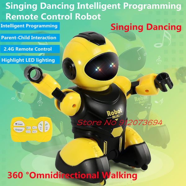 ElectricRC Animals Parent Child Interaction Smart Programming Remote Control Robot 24G LED Cool Lighting 360° Omnidirecional Walking RC 230807