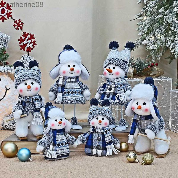 Grande Babbo Natale Bambole di Natale Decorazione Peluche Babbo Natale Pupazzo di neve Bambola per ornamenti per l'albero di Natale Decorazioni per la casa Decorazioni natalizie L230621