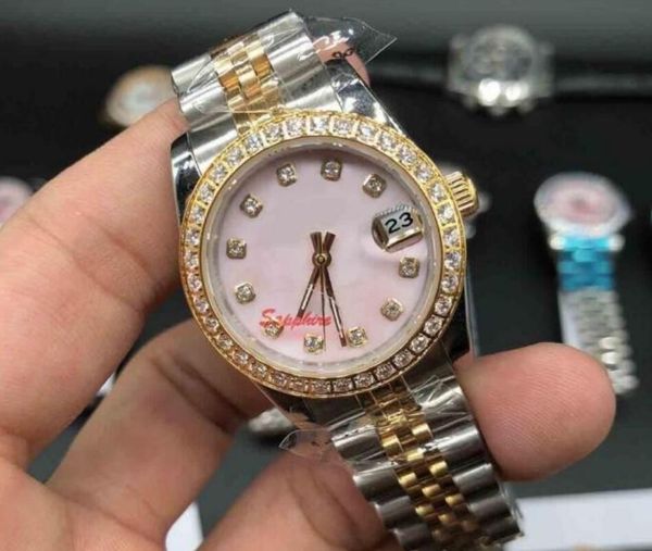 Dame Diamanten Uhr Frauen Uhren 31mm Frauen Uhr Tag Dateday Mädchen Saphirglas Armbanduhr Automatische Mechanische Bewegung-06