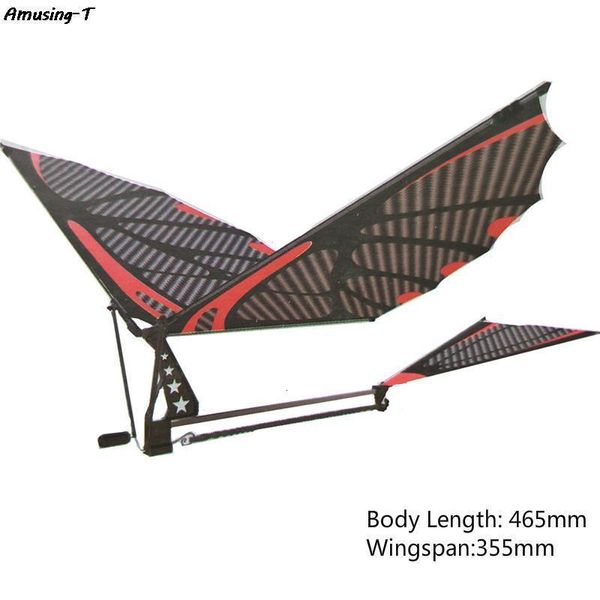 ElectricRC Aircraft 18Inches Eagle Carbon Fiber Imitare Birds Assembly Flapping Wing Flight Modello fai da te Aereo giocattolo 230807