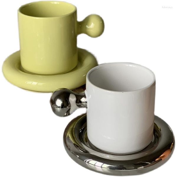 Чашки блюдцы оригинал завтрак кофейные фарфоровые кружки винтажные послеобеденные чайные костяные костя