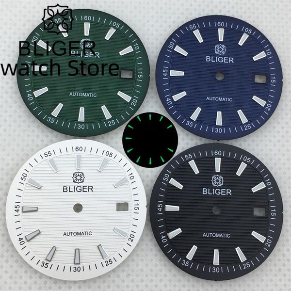 Uhren-Reparatur-Sets, 33 mm Zifferblatt, Schwarz, Blau, Grün, Weiß, mit NH35-Uhrwerk, leuchtend
