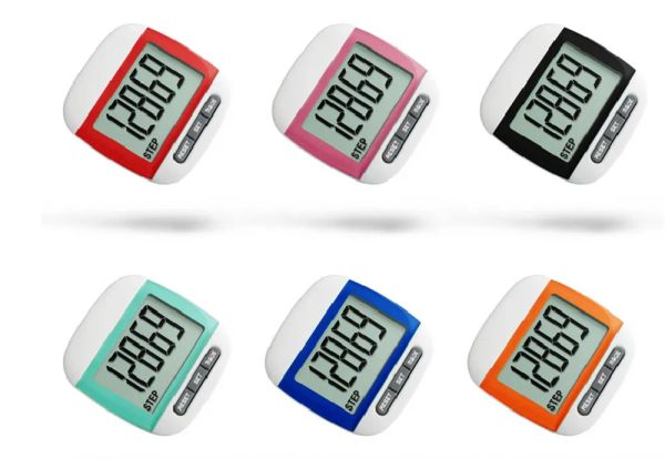 wholesale Pedometro LCD Walking Clip On Contapassi portatile Passi e miglia Calorie Uomo Donna Bambini Sport Corsa