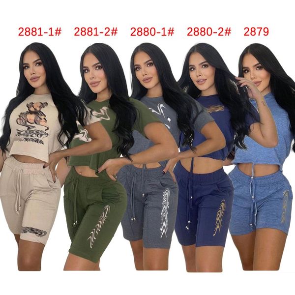 2023Luxury Set Designer Womens Tracksuits Sommersport -Outfits Damen zweiteilige Shorts Set Buchstabe kurzarmes T -Shirt und Shorts Jogging Suits gedruckt