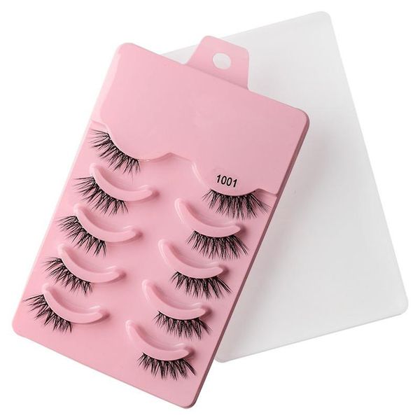 Cílios Postiços 5 Pares Cílios Meio Olhos 3D Mink Falso Natural Longo Fofo Cílios Maquiagem Cils Atacado Drop Delivery Health Beauty Ey Dh2Ft