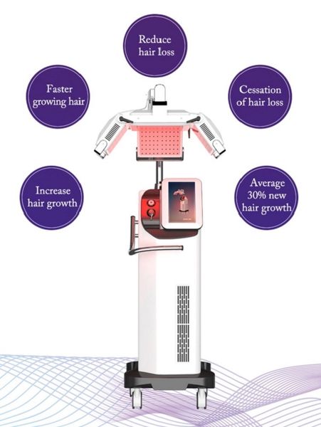 Máquina de crescimento de cabelo 650nm laser anti queda de cabelo produtos de tratamento detecção indolor rebrota de cabelo dispositivo de beleza