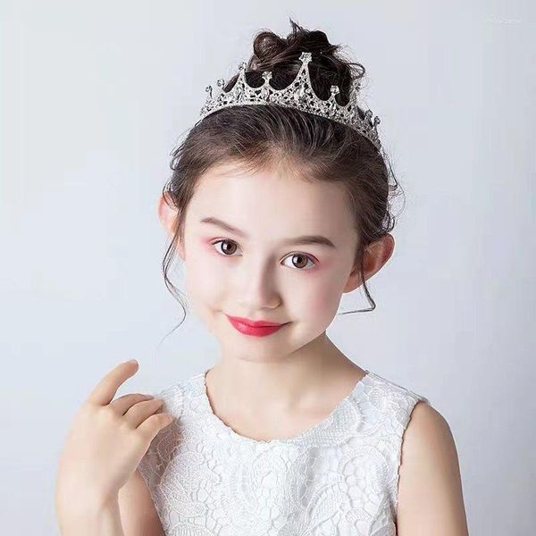 Haarspangen Kinder Krone Tiara Prinzessin Kristall Kleines Mädchen Band Kopfbedeckung Geburtstag Zubehör Hochzeit Schmuck Geschenke