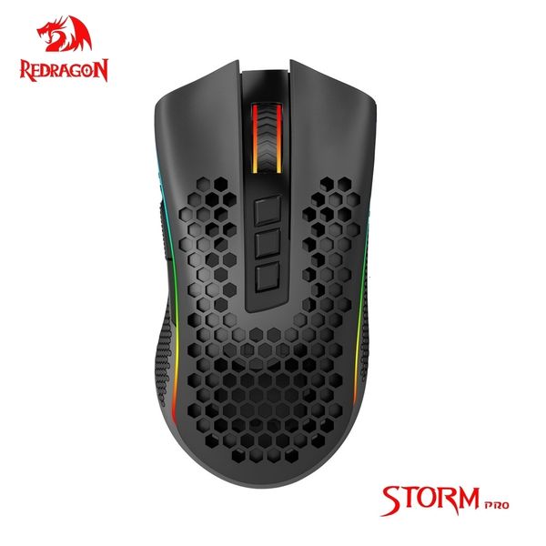 Fareler Redragon Storm Pro M808KS RGB USB 24G Kablosuz Oyun Fare 16000 DPI Bilgisayar Oyuncu Dizüstü Bilgisayar için Programlanabilir Ergonomik PC 230808