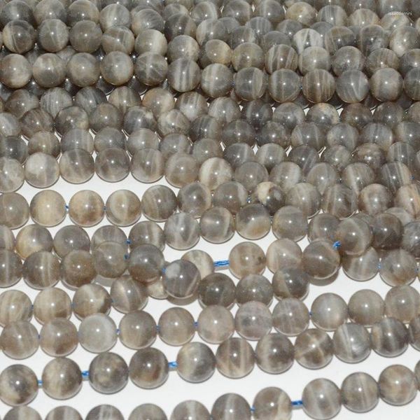 Свободные драгоценные камни натуральные простые качественные серые лунные круглые бусины 8,2 мм-8,5 мм специальные узоры