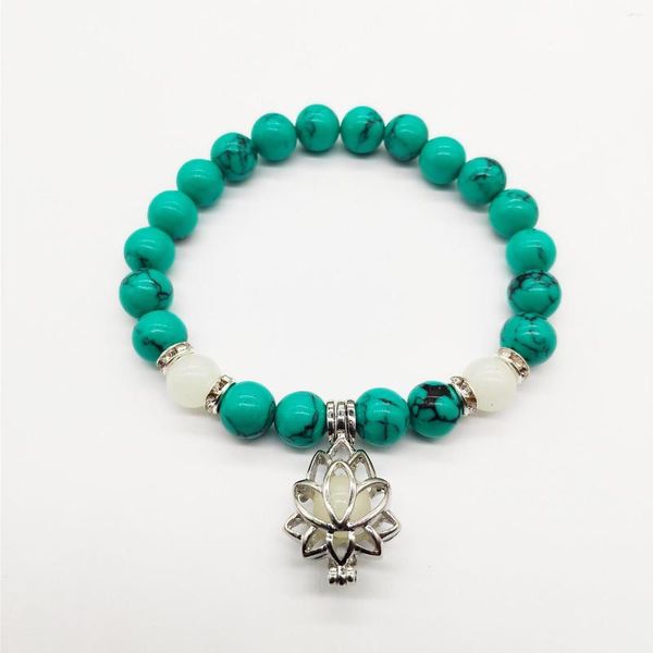 Strand Buddha perline braccialetto luminoso per donna uomo collare girocollo personalità bagliore gioielli regali Pulseras Hombre all'ingrosso A35