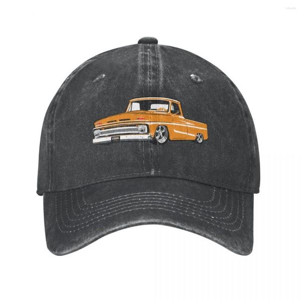 Berretti a sfera Giallo anni '60 C Camion Abbassato Cappello da cowboy Simpatici cappelli per bambini selvaggi per donna Uomo