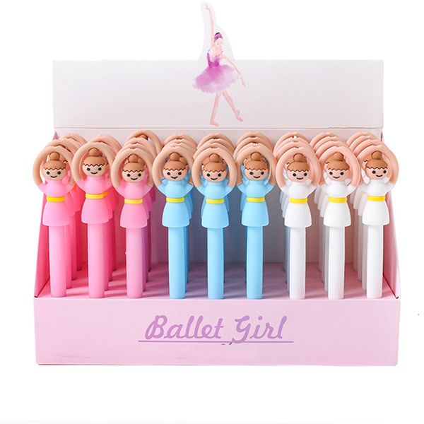 Canetas de gel 12 pçsBulk Elegant Ballerina Girl Canetas Ballet Kawaii Cute Beautiful Pen Cool Funny Papelaria Esferográfica Presente Escolar Kawai Thing 230807