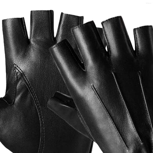 Luvas de ciclismo leve meio dedo antiderrapante acessórios proteção resistente ao desgaste PU para homens escalada moto corrida