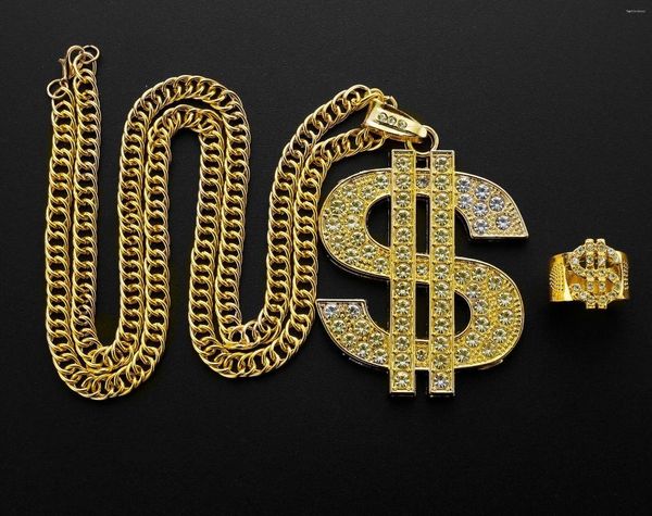 Anhänger Halsketten Hip Hop Dollar Symbol Halskette Personalisierter Schmuck Trend Frauen Männer Kette Geschenk