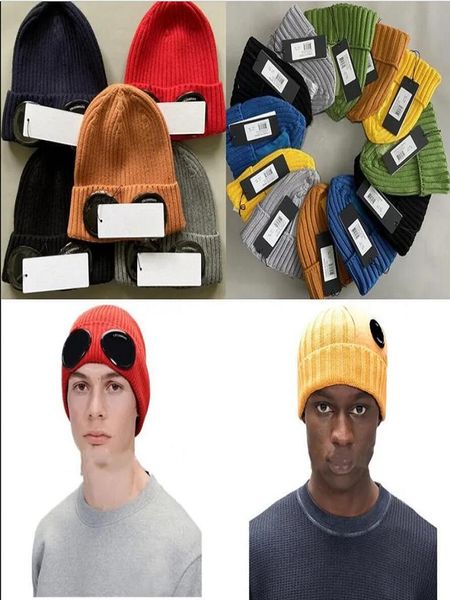 Europe Men T Shirt Sports Ones Pocket Lens Knitted Hats Beanies T-Shirt Women Fashion cp Face Mask Hats Knit Tops Tee