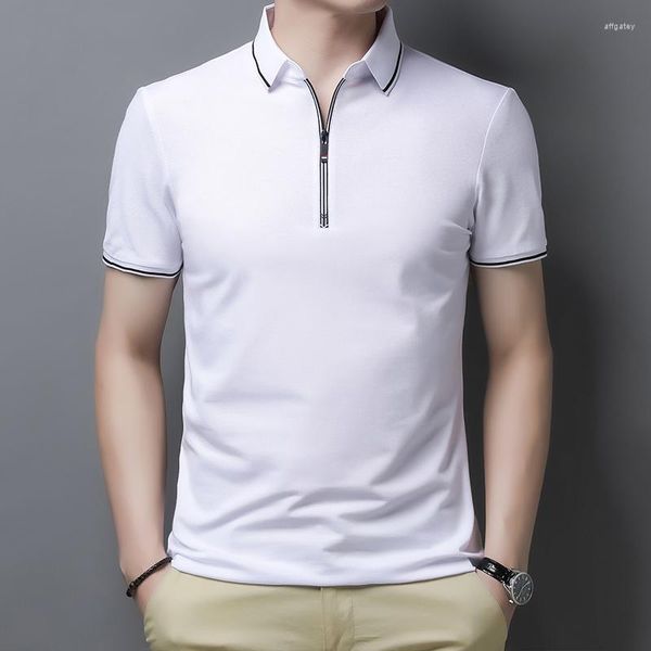 Camisa polo masculina 2023 camisas masculinas de marca de manga curta verão roupas masculinas tamanho asiático S-3XL