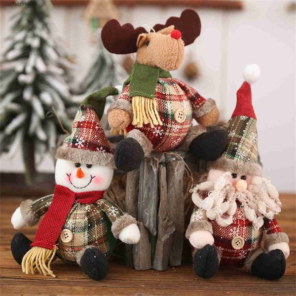 Санта -Клаус снеговик оленя лосей лосей подвеска подвеска для рождественской елки