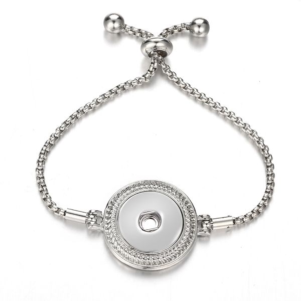 Charm-Armbänder SG0127 Mode einfacher Kristall versilbert goldene verstellbare Kette Metall Snap Fit 18 mm Knöpfe Schmuck 230807