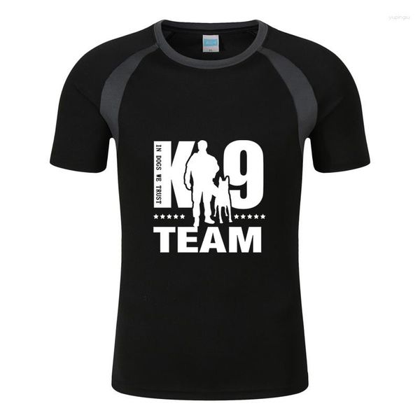 T-shirt da uomo TRAINER K9 Team Unit Malinois Uomo Estate Semplicità Stampa manica corta a otto colori Comodo girocollo traspirante Top