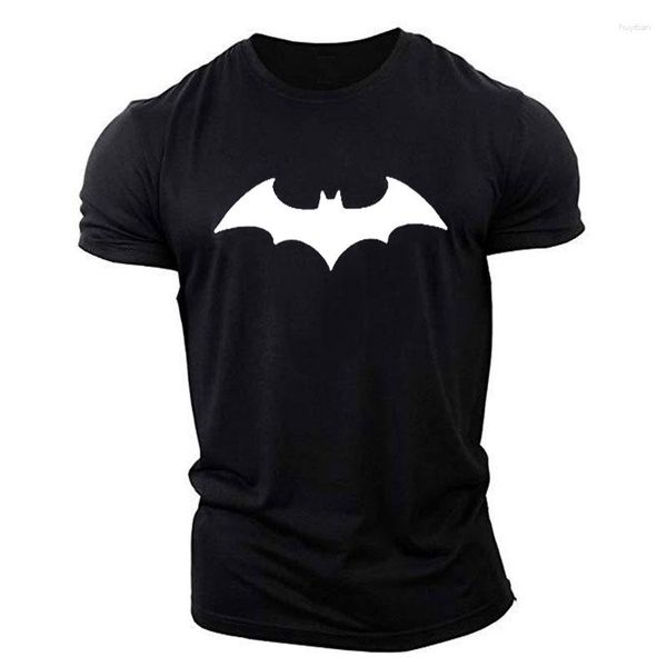 Herren-T-Shirts, 3D-Fledermaus-bedrucktes T-Shirt, locker, kurzärmelig, lässige Sportbekleidung, Street-Style, Hip-Hop, großes Top, Sommermode