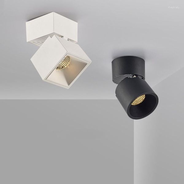 Deckenleuchten, kreative LED-Aufbaustrahler, blendfrei, verstellbarer Winkel, Heimhintergrund, Wand, quadratischer Gang, kleines Downlight